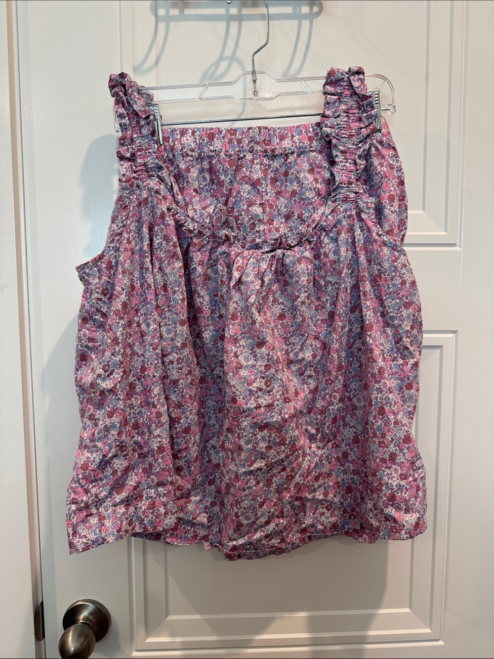 GAP Pink Floral Ruffled Strap Camisole
